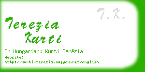 terezia kurti business card